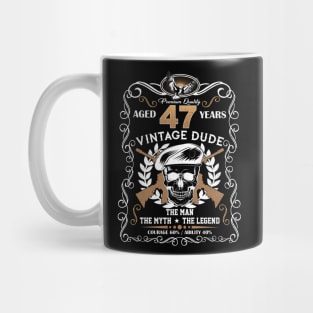 Skull Aged 47 Years Vintage 47 Dude Mug